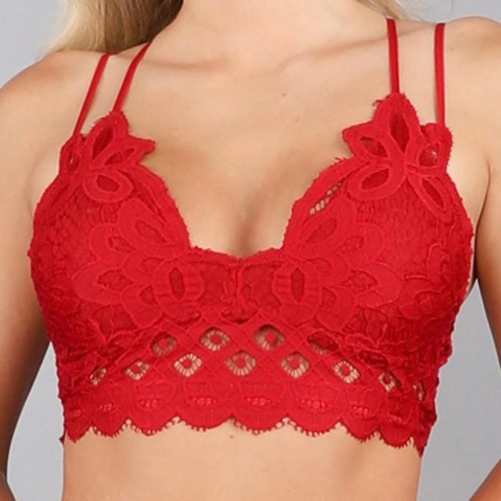 🔥HP!🔥 2️⃣/$50 Chilipepper Crochet Lace Bralette - Picture 2 of 5